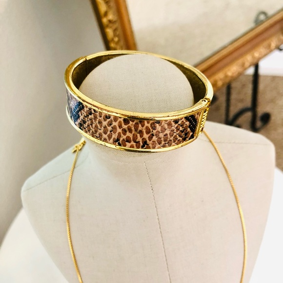 Modern Vintage Dainty Necklace & Snakeskin Bracelet - Picture 3 of 10